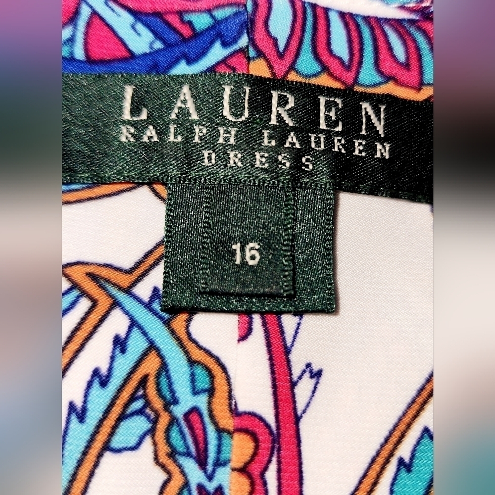 LAUREN RALPH LAUREN FAUX WRAP DRESS - Picture 5 of 5